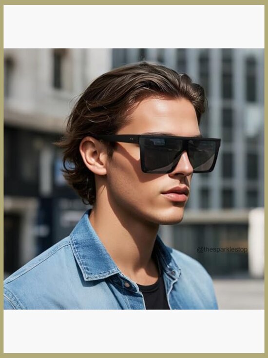 Oversized Square Sunglasses UV400 Protection Unisex main image 4
